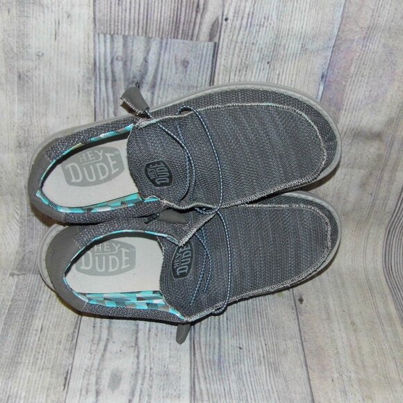 HEY DUDE Wally Sox Charcoal Slip On Loafers Mens Size 10